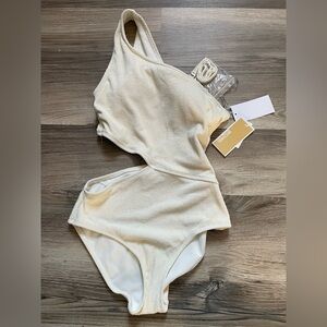 NWT Michael Kors Cream One-Piece Swimsuit